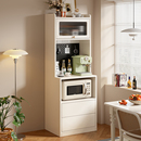 实木餐边柜靠墙一体储物柜2025新款 咖啡茶水柜 客厅收纳置物柜法式