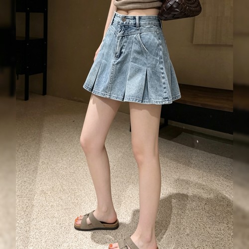 美式复古牛仔半身裙女