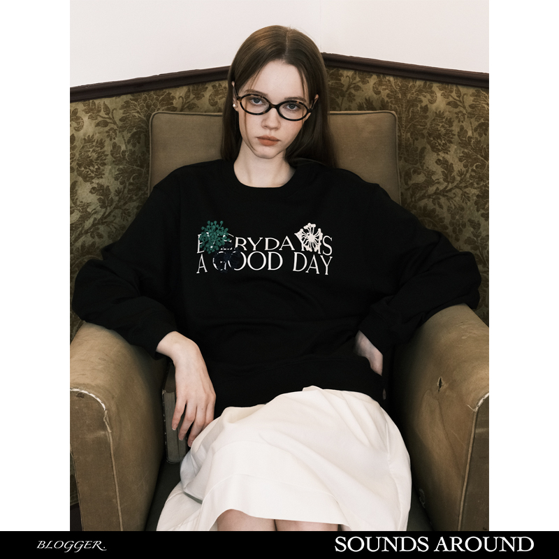 2025烟花刺绣蕾丝圆领卫衣SOUNDS AROUND 原创设计 烟花胶囊系列