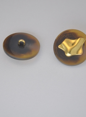 新款金属纽扣时尚百搭双拼手缝纽扣女士圆扣扣子大衣貂皮皮草毛衣