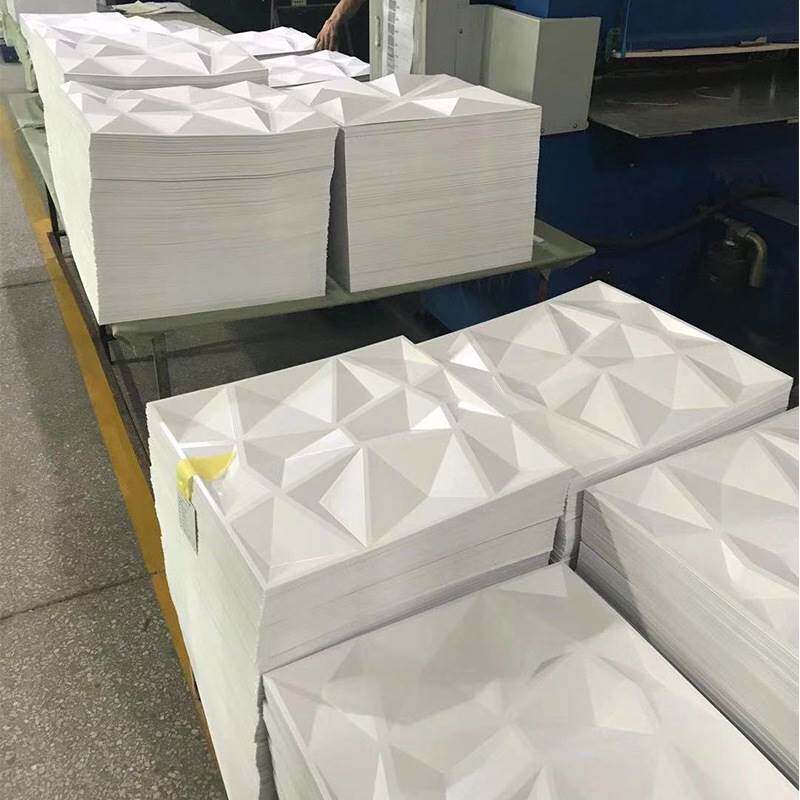 墙纸厂家pvc装饰墙贴客厅背景墙白色立体浮雕3d墙板三维板热卖