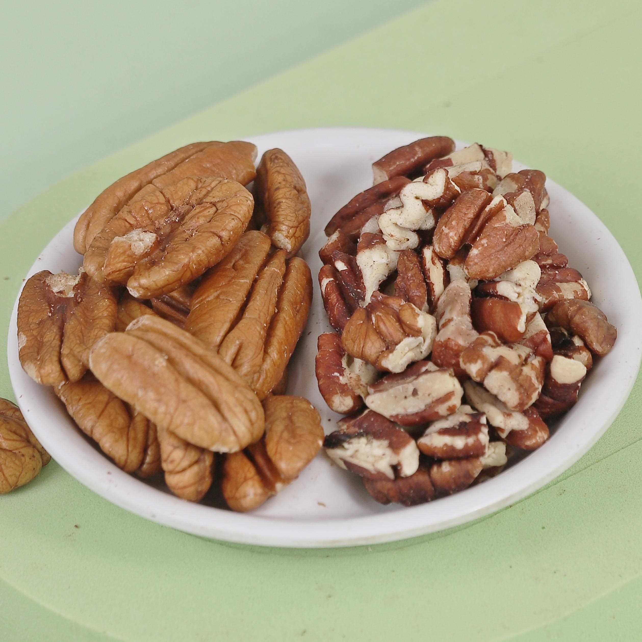 §新货原味碧根果仁碎仁烘焙500g生山核桃仁整仁无壳发批坚果零食