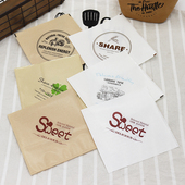 甜甜圈汉堡包手抓饼油炸食品随手包一次性防油纸袋打包袋牛皮纸袋