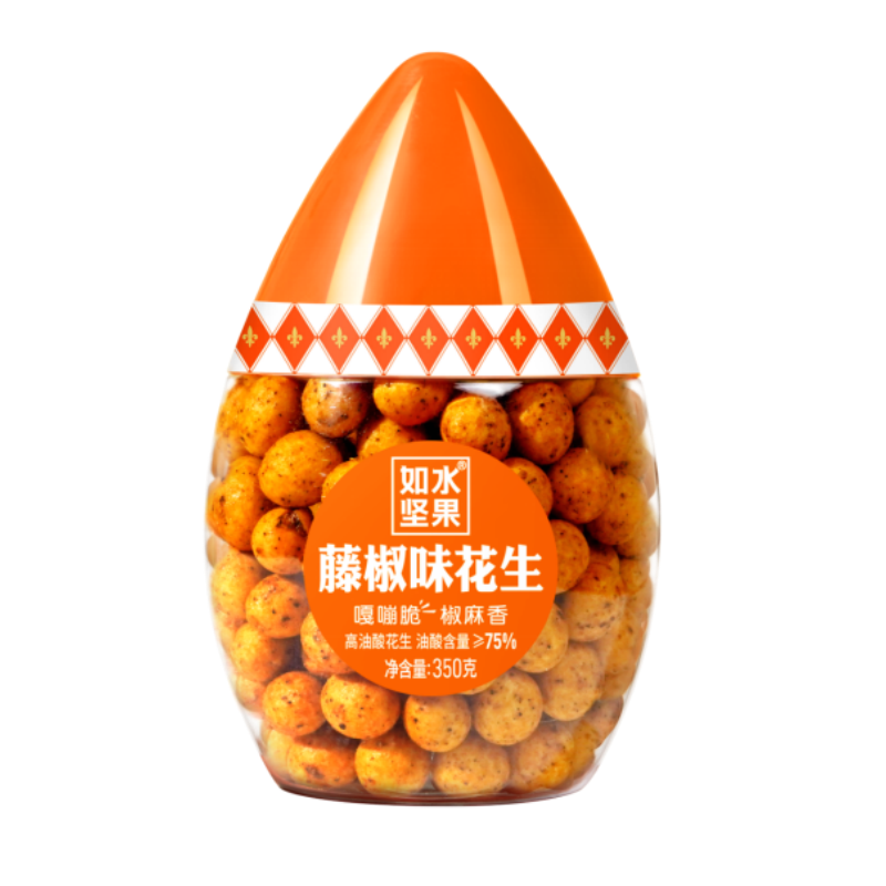如水鱼皮花生非油炸香脆花生仁