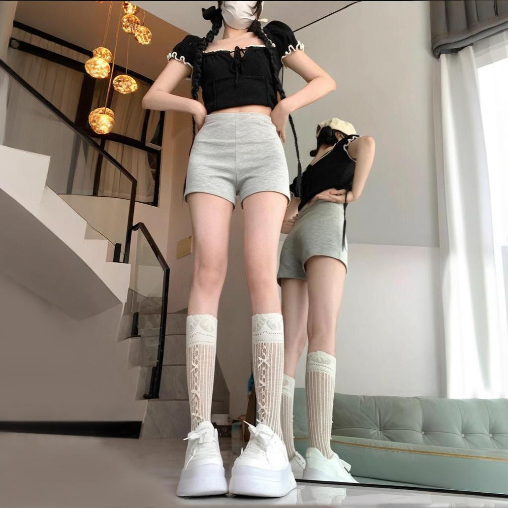 新款辣妹弹力紧身高腰显瘦热裤