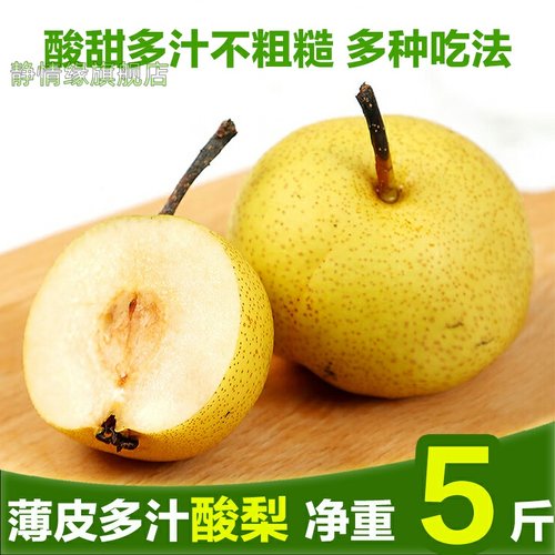 酸梨产区河北唐山遵化薄皮多汁新鲜冻梨细皮安梨子秋冬季孕妇水果