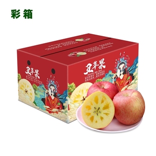 丑苹果冰糖心红富士产地大凉山直发大果苹果四川 精美彩箱