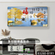 装 饰画钟表挂墙客厅挂钟新款 家用背景墙创意餐厅时钟高级感万年历