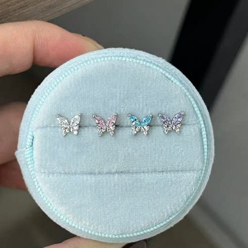 横瞳piercing1.2粗G23钛合金蝴蝶