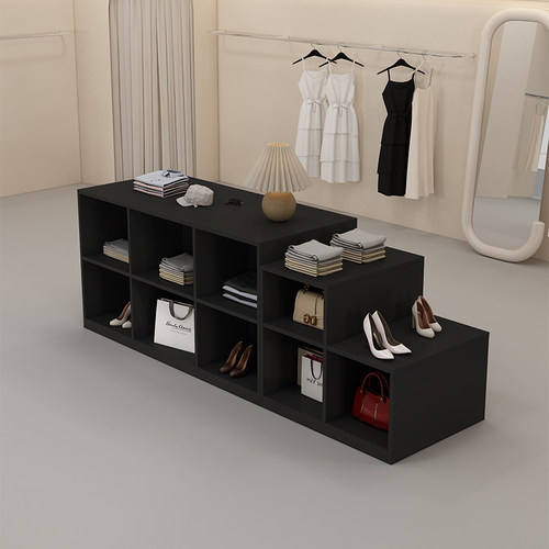 网红潮店服装店中岛桌双面展示柜现代简约女装鞋包中间摆放流水台