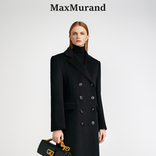 MaxMurand/意大利秀场款 正肩袖单面羊绒大衣女双排扣101801大衣