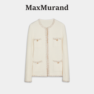 山羊絨針織開衫 小香風(fēng) 法式 奢華 香奶奶家經(jīng)典 MaxMurand 外套