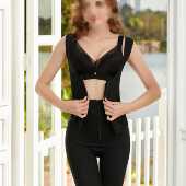 Y121银纤维咖啡因石墨烯加强版 收腹束腰塑身衣连体衣