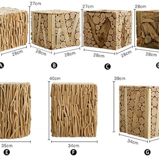 北欧民宿原木凳子实木墩子坐凳家用酒店美陈树桩摆件茶几创意圆凳