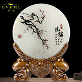 伊弥天然玉石摆件工艺品新中式 饰摆设茶楼茶室餐厅轻奢 客厅玄关装