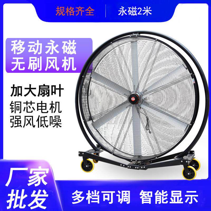 工业大型移动永磁无刷风机工厂家用落地摇头风扇2米大功率