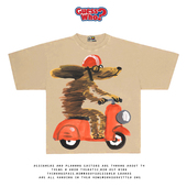 Nature夏季 新款 艺术家系列骑摩托 萬物All 小狗T恤短袖 tee学院风