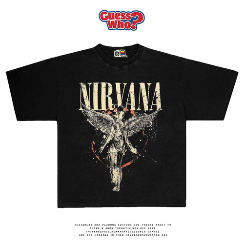 萬物All Nature ins超火oversize古着感超酷复古街头短袖T恤经典