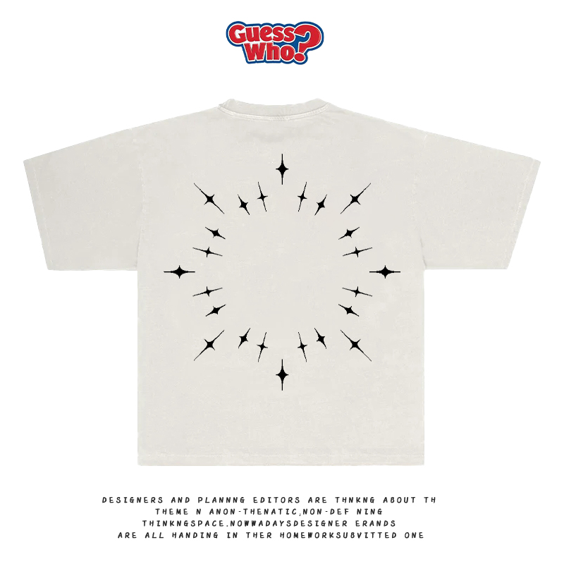 萬物All Nature 夏季潮牌罕见学院风领口印花质感短袖T恤oversize