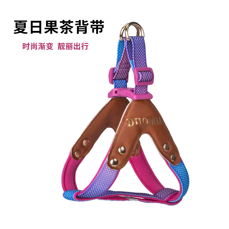 狗狗胸背带夏季透气反光中小型犬柴犬柯基金毛宠物外出遛狗绳子图片