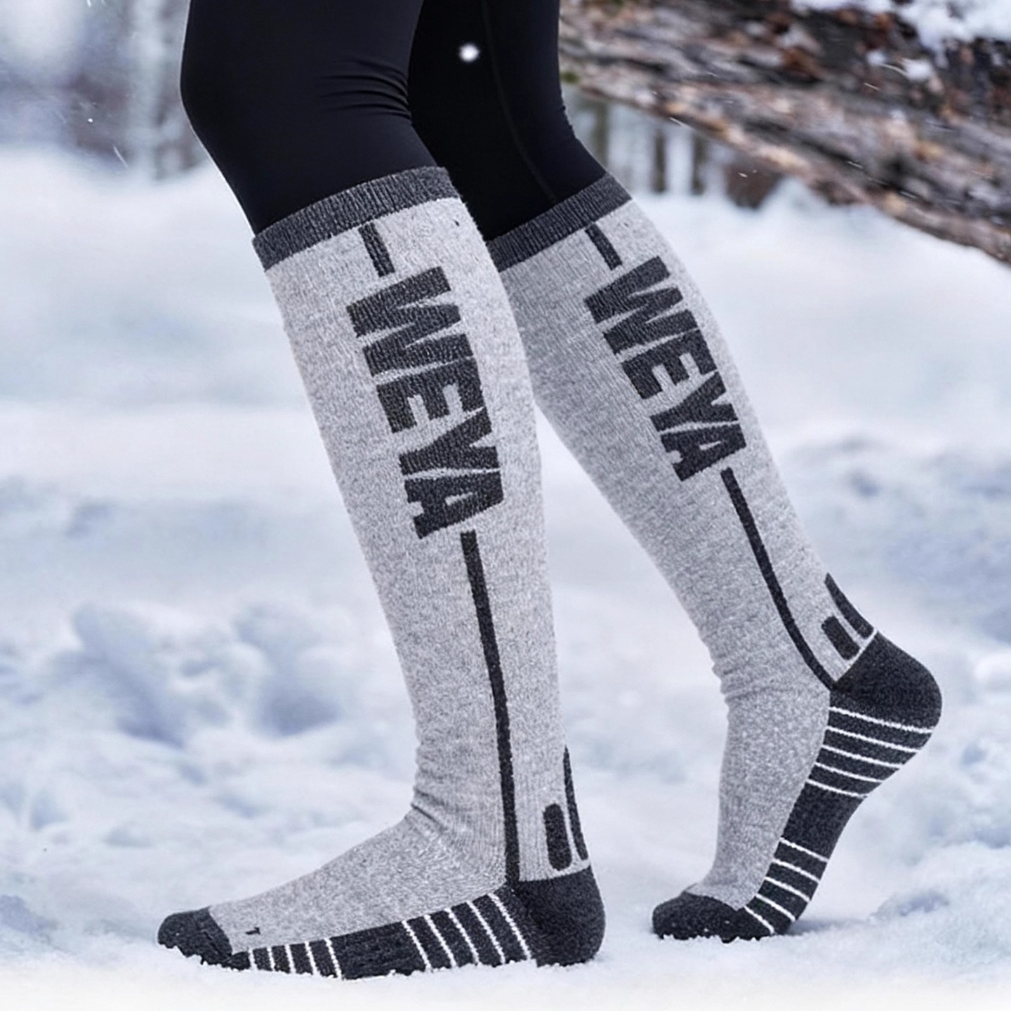 40%含量专业美丽诺羊毛滑雪袜