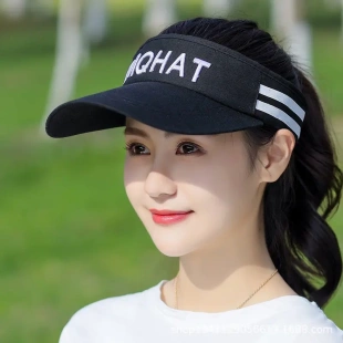 帽子女半空顶遮阳帽女士2026新款潮防晒时尚露马尾夏天遮阳鸭舌帽