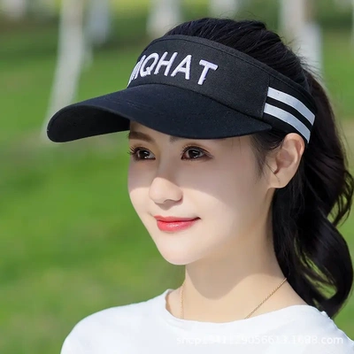 女士半空顶遮阳帽2026新款潮马尾