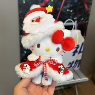 新年圣诞hellokitty包包挂件钥匙扣哈喽kt猫毛绒玩偶公仔挂饰礼物