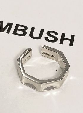 凹凸几何戒指 素面高级感银质对戒男女食指中指戒情侣