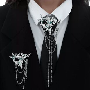 薄荷色蝴蝶领带免打结小众高级感流苏配饰衬衫西装正装领结饰品