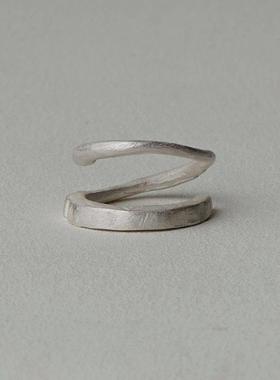 潮流设计 渐变双环戒指 质感 可调节简约