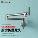 卡煦全铜入墙式 折叠厨房水龙头单冷伸缩旋转加长灶台净水器直饮水