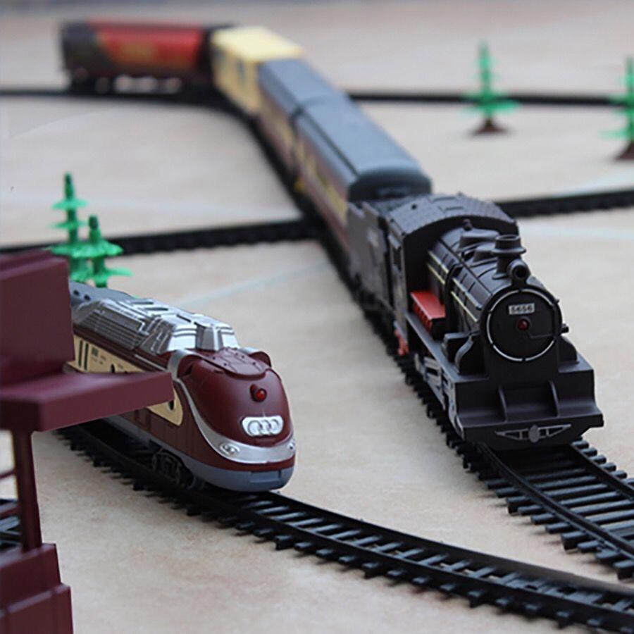 仿真古典儿童火车超长9.4米轨道电动模型套装轨道车男孩玩具益智