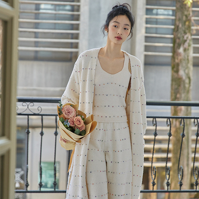 微醺小姐睡衣女冬款半边绒