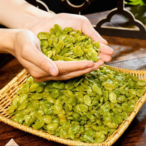 D云南特产云南保山无壳绿心蚕豆瓣小犇翡翠绿豆瓣原味香酥兰花豆
