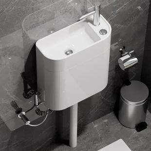 8蹲便陶瓷水箱带蹲洗手V998池家用厕所蹲坑大便器便池通用冲水箱