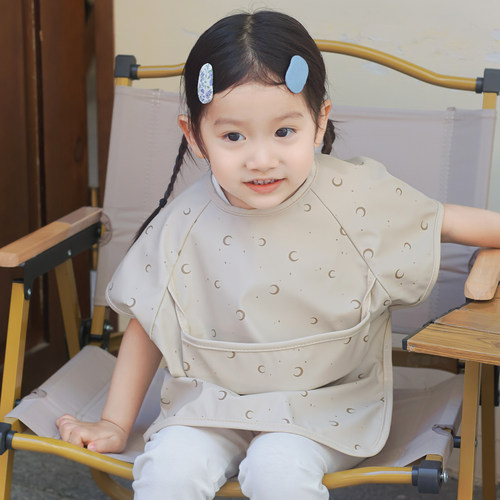 MoriBaby清新PU透气防水罩衣围兜