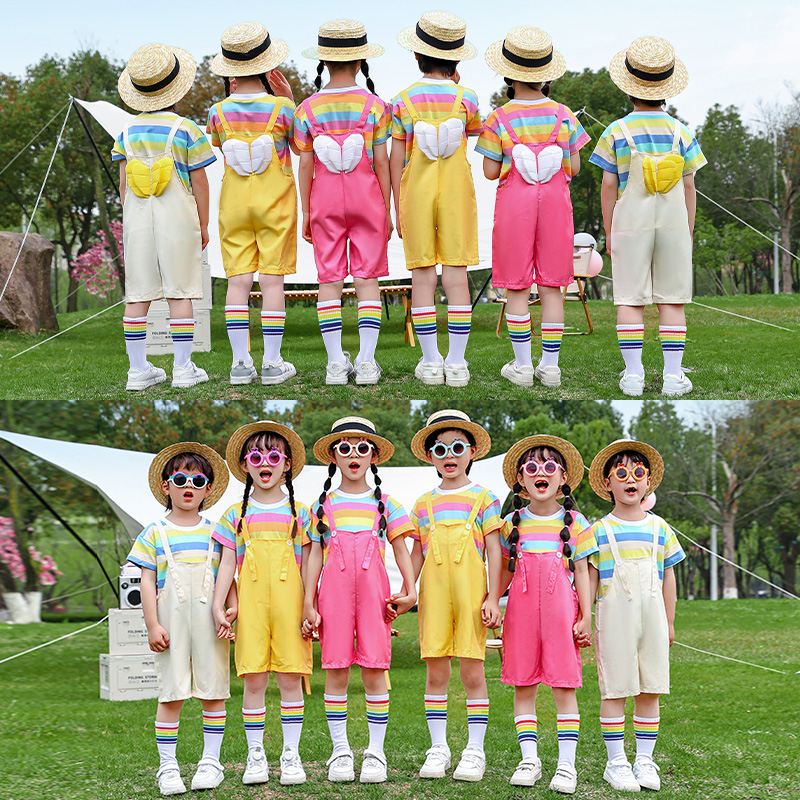 儿童演出服啦啦队毕业合影演出服