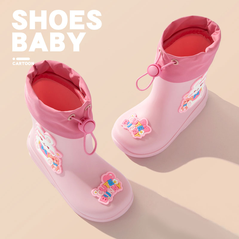 儿童雨鞋男童女童胶鞋防滑防水鞋小学生大童上学专用套鞋宝宝雨靴