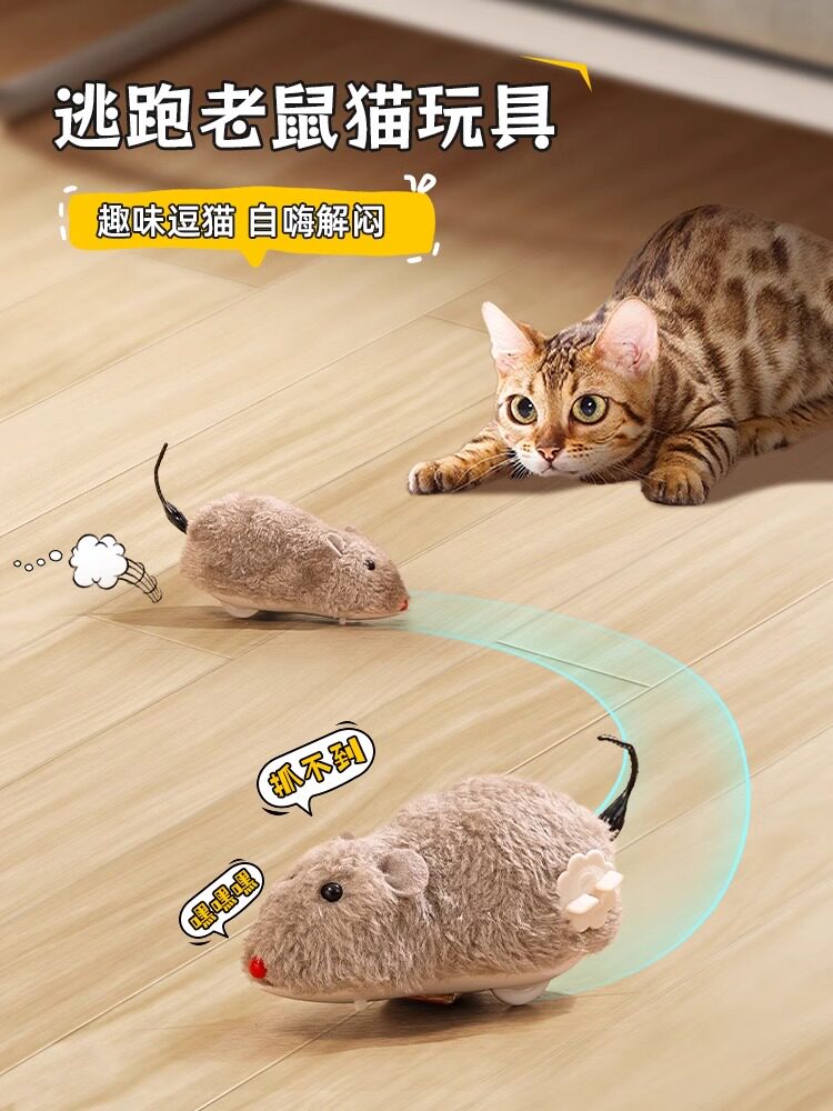 采购产品猫玩具,电动小老鼠,自我刺激和消除无聊,有趣的猫棒,
