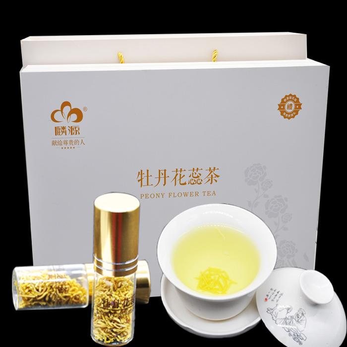 .菏泽特产 牡丹花蕊茶麟源牡丹雄花蕊茶年货商务礼盒团购礼品