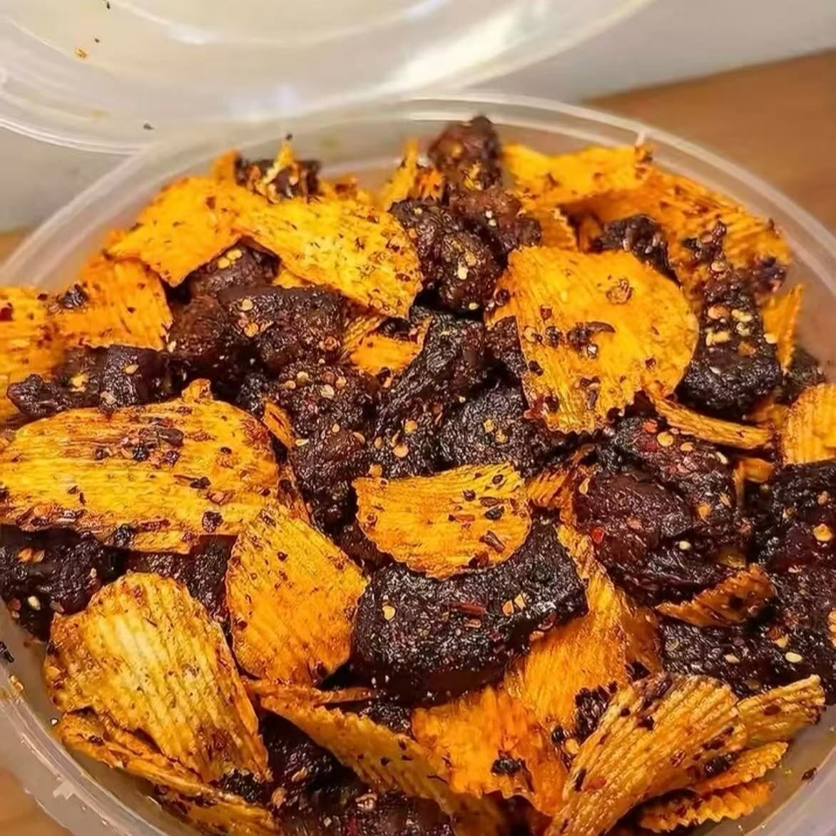 【薯片牛肉干】现烤牛胸口拌薯片实体店直发内蒙古特产零食健康