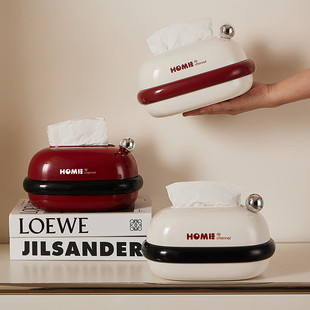 高档轻奢客厅桌面家用大号多功能梳妆台纸巾盒大容量简约风格