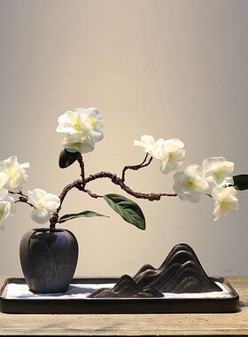 简约现代陶瓷花瓶禅意摆件 送礼水培绿植客厅景德镇手工茶室装饰
