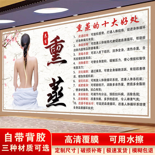 采耳养生墙贴壁画可视采耳的好处背景墙洗眼头疗海报自粘挂画定做