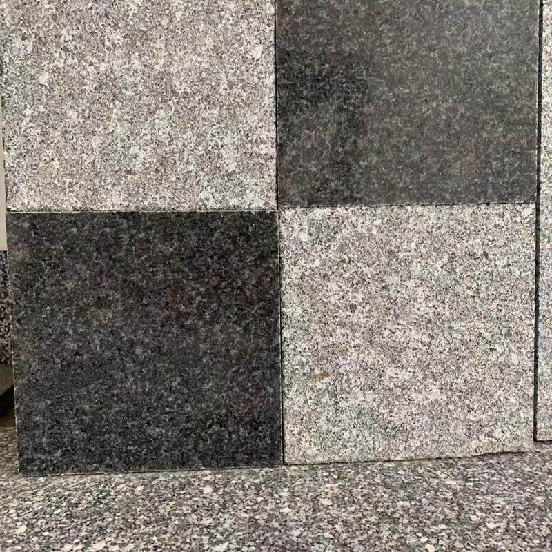 芝麻黑/广西钟山青福鼎黑654石材花岗岩光面烧面荔枝面自然面现货