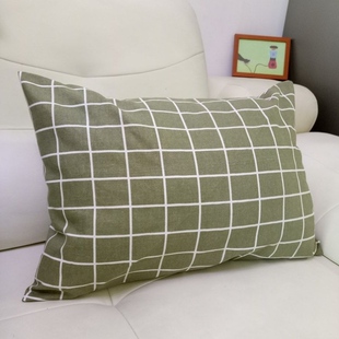 纯棉长方形沙发抱枕套 不含芯床头靠背枕 长条定做护腰枕