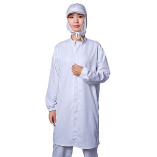 食品厂参观白大褂工厂车间男女通用长袖 吸汗透气防静电工作服大褂