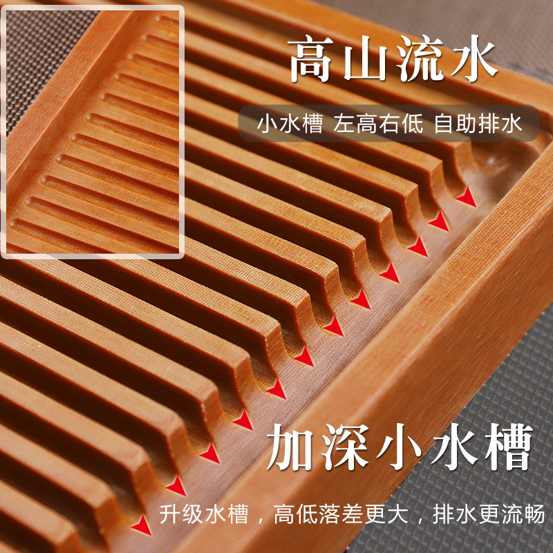 电木茶盘小号家用便携德国进口简约干泡排水茶台单人户外旅行茶具