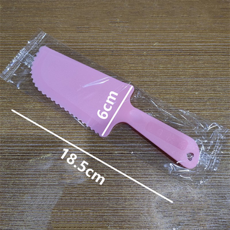 切蛋糕刀托刀加厚一次性塑料生日蛋糕切刀锯齿铲刀独立包装200只